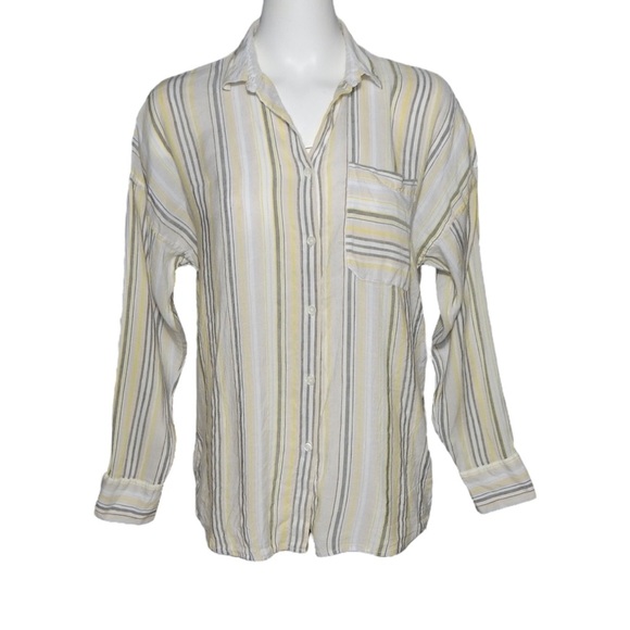 ATM Anthony Thomas Melillo Button Down Shirt Size Small Multicolored Striped - Picture 1 of 7